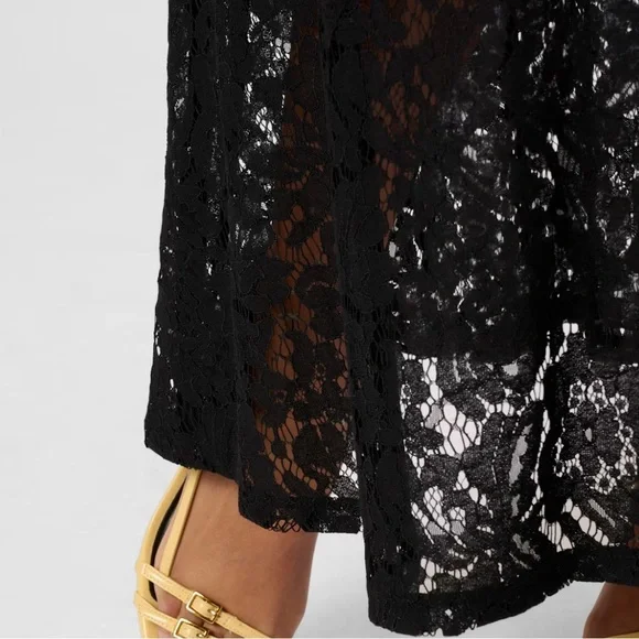 NWT KAFFE KAnomi Lace Skirt Size Medium (Danish 38) Elastic Waist Half Lining - Picture 7 of 15